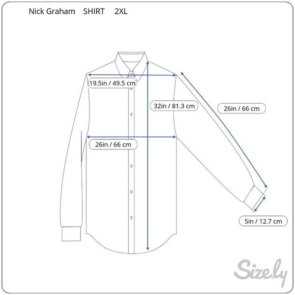 Nick Graham Mens Stretch Modern Fit Long Sleeve Shirt 2XL Red Geometric Design - Picture 4 of 7